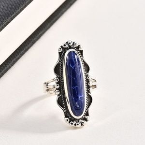 Sterling 925 Sodalite Boho Ring